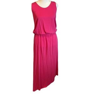 Fresh Produce Maxi Dress. Size S. Raspberry pink. Sleeveless sundress.
